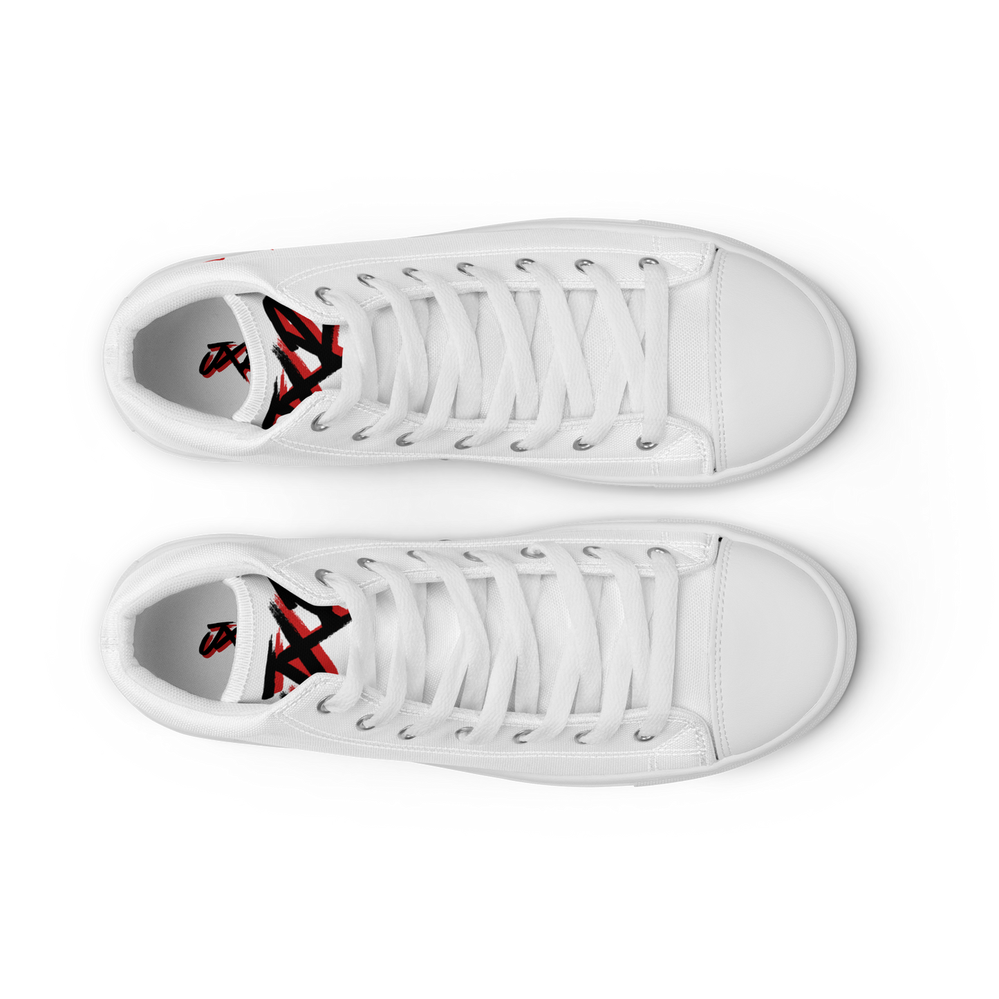 "Roar" White high top canvas shoes- Men’s