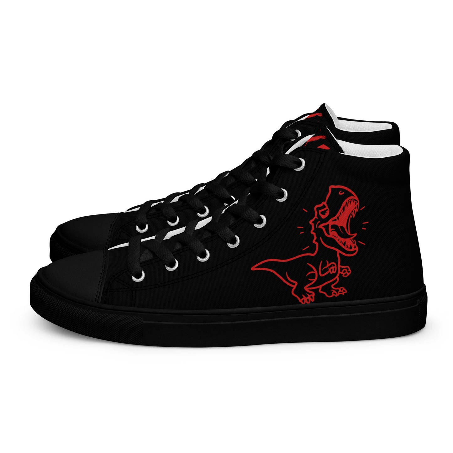 "Roar" Black high top canvas shoes-Men’s