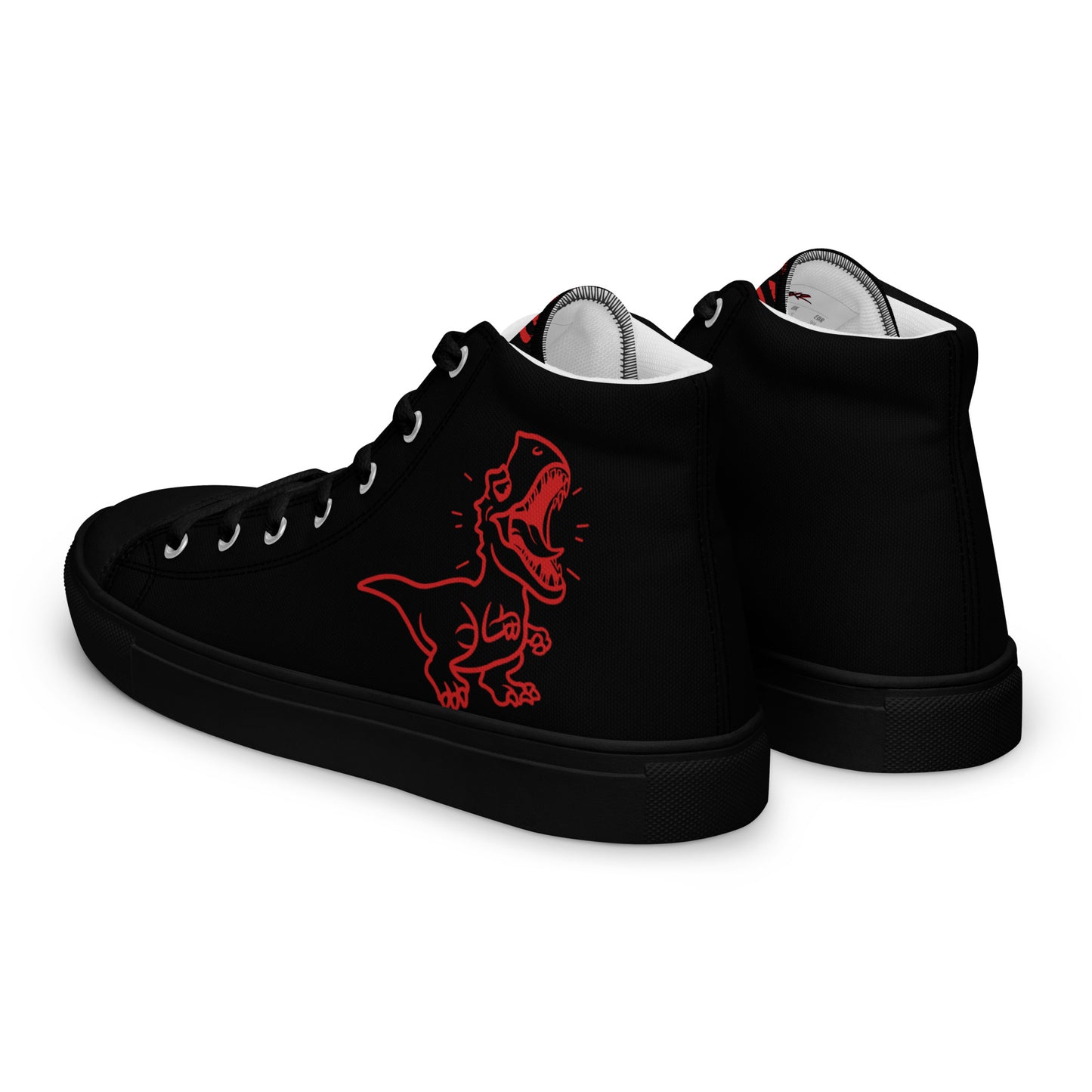 "Roar" Black high top canvas shoes-Men’s