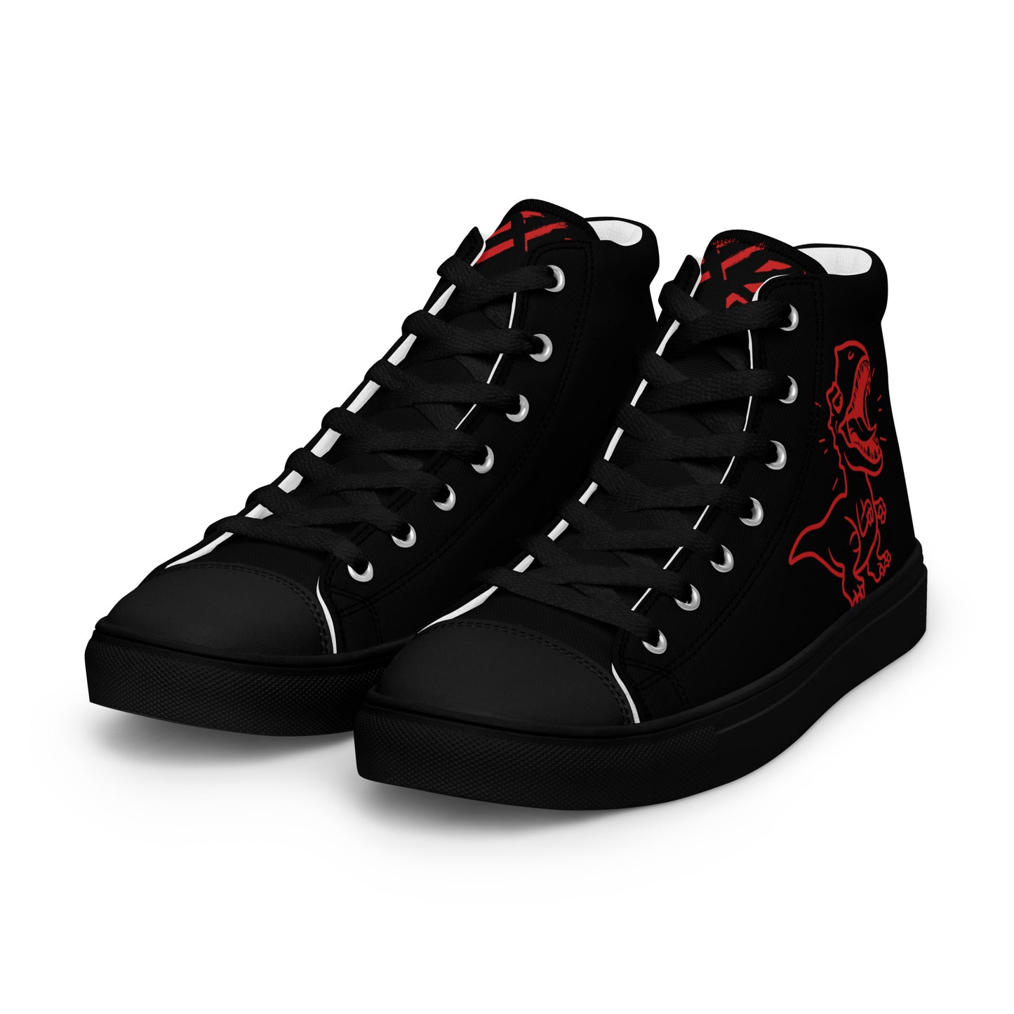 "Roar" Black high top canvas shoes-Men’s