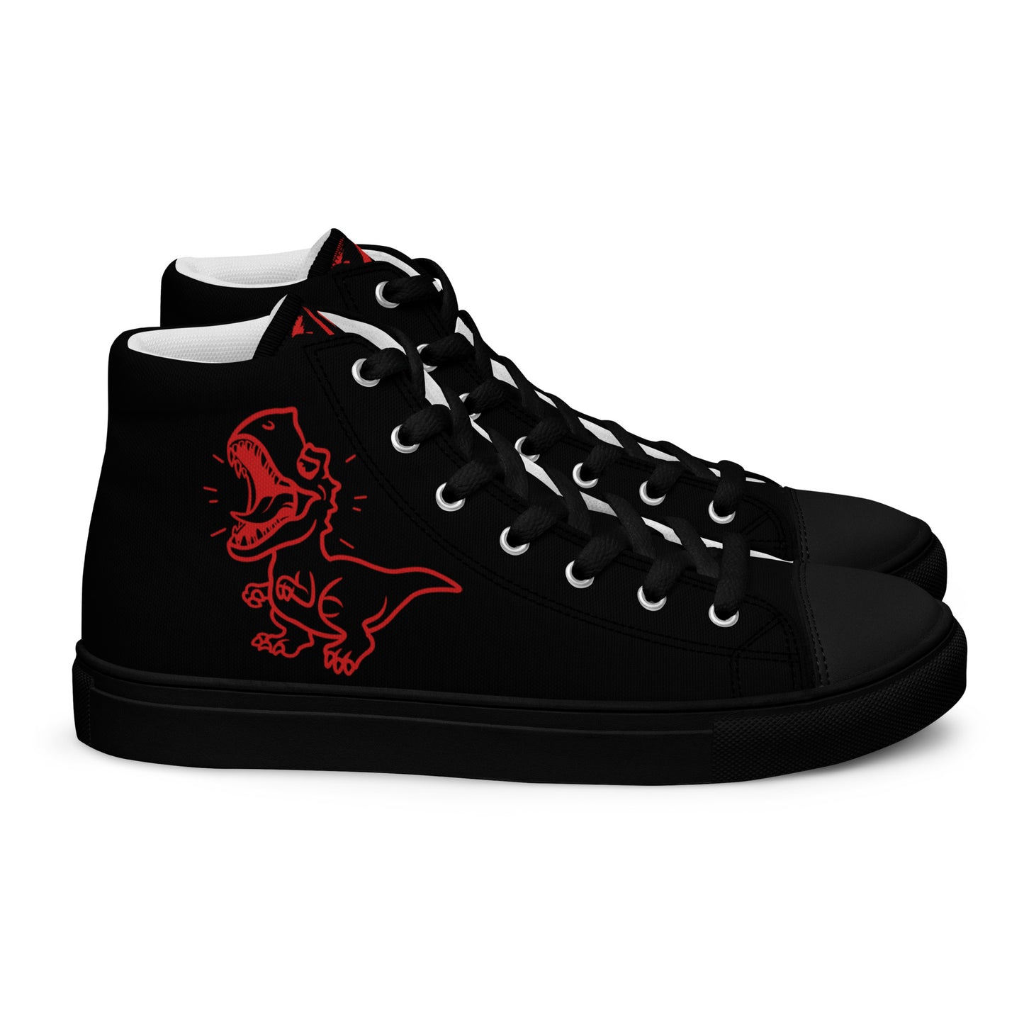 "Roar" Black high top canvas shoes-Men’s