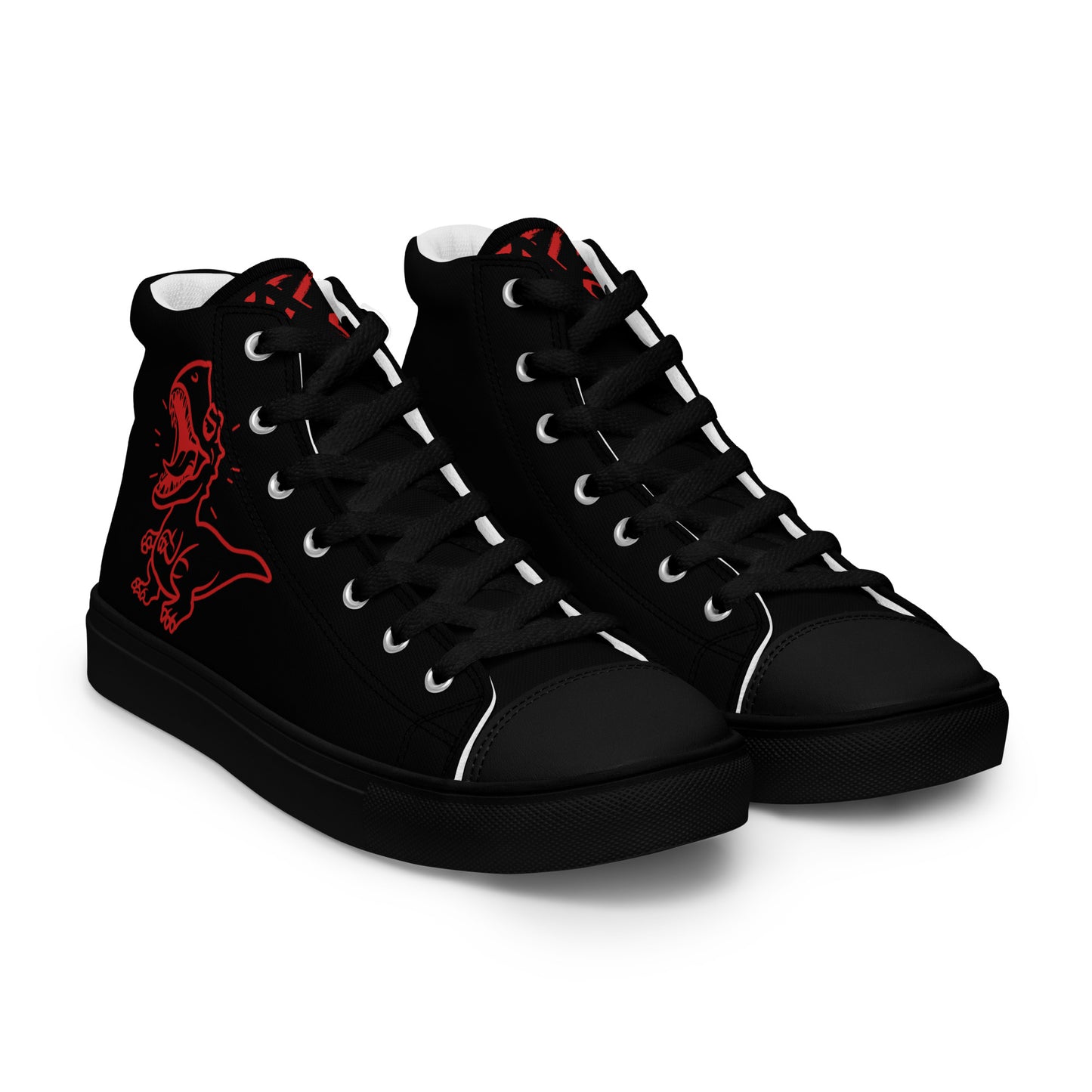 "Roar" Black high top canvas shoes-Men’s