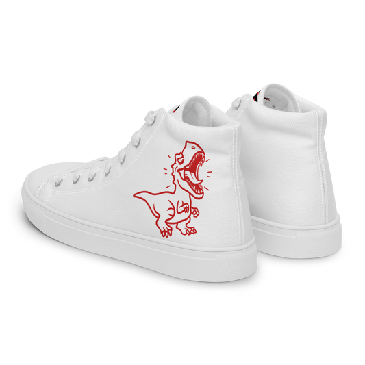 "Roar" White high top canvas shoes- Men’s